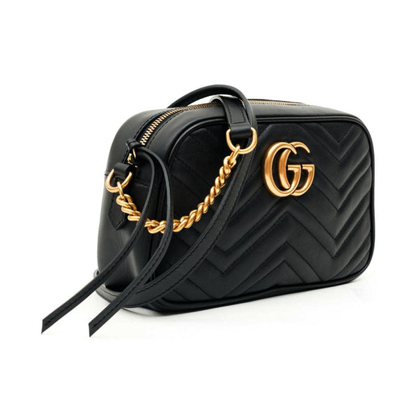 Gucci GG Marmont Small Quilted Camera Bag Black – BRANDS N BAGS