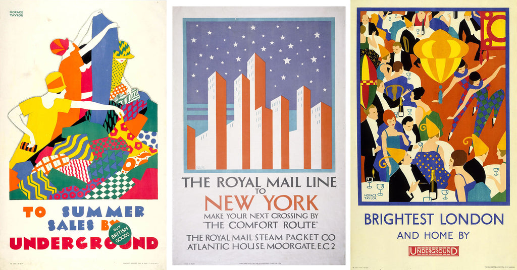 1920s Art Deco posters by Horace Taylor