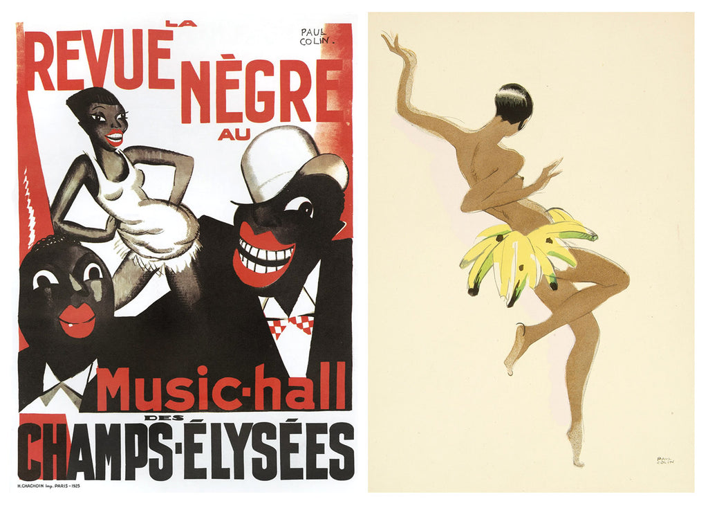 Paul Colin Art Deco posters of Josephine Baker circa 1925 and 1929