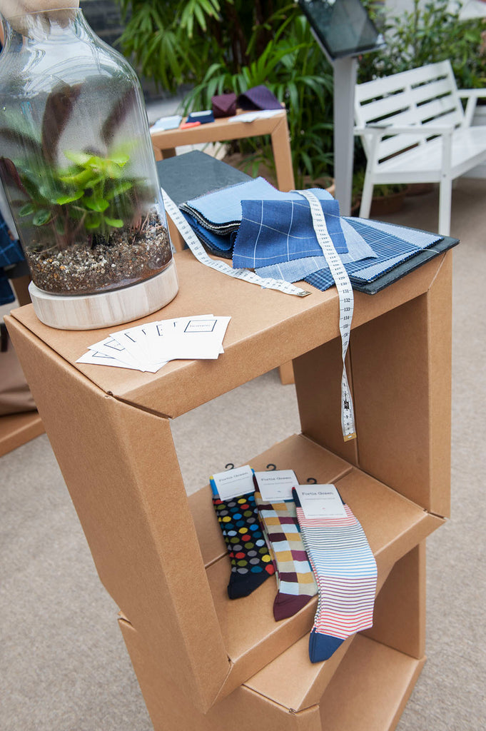 Fortis Green socks on display Hermen stand at MR Event 2015 Melbourne Spring Fashion Week