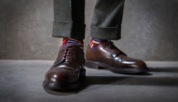 Fortis Green luxury men's pattern socks