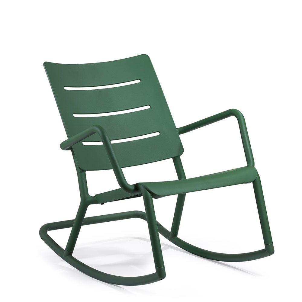 green outdoor rocking chair