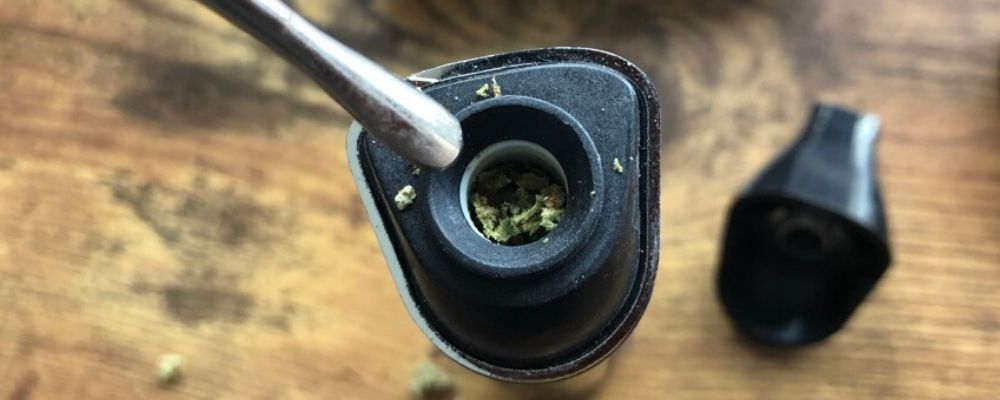 Loading Dry Herbs Into a Portable Vaporizer