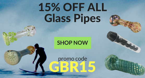 Glass Blunt and Pipes with Surfer