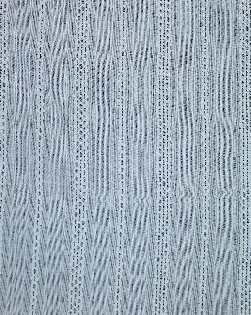 White Stripe Design Cotton Dobby Fabric