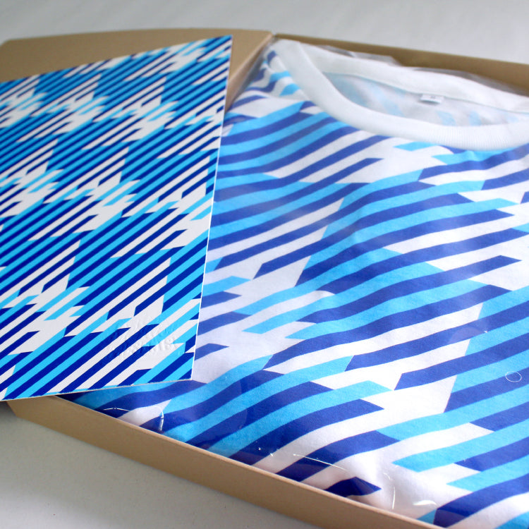 3rd rail and the pattern guild collaboration all over pattern t-shirt Presentation box