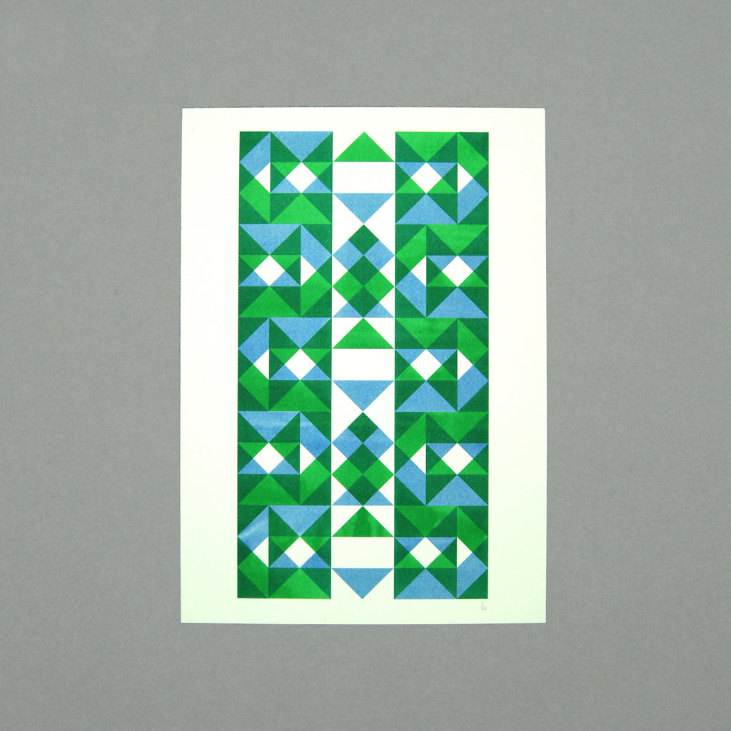The Pattern Guild Collection 2014 mosaic pattern riso print