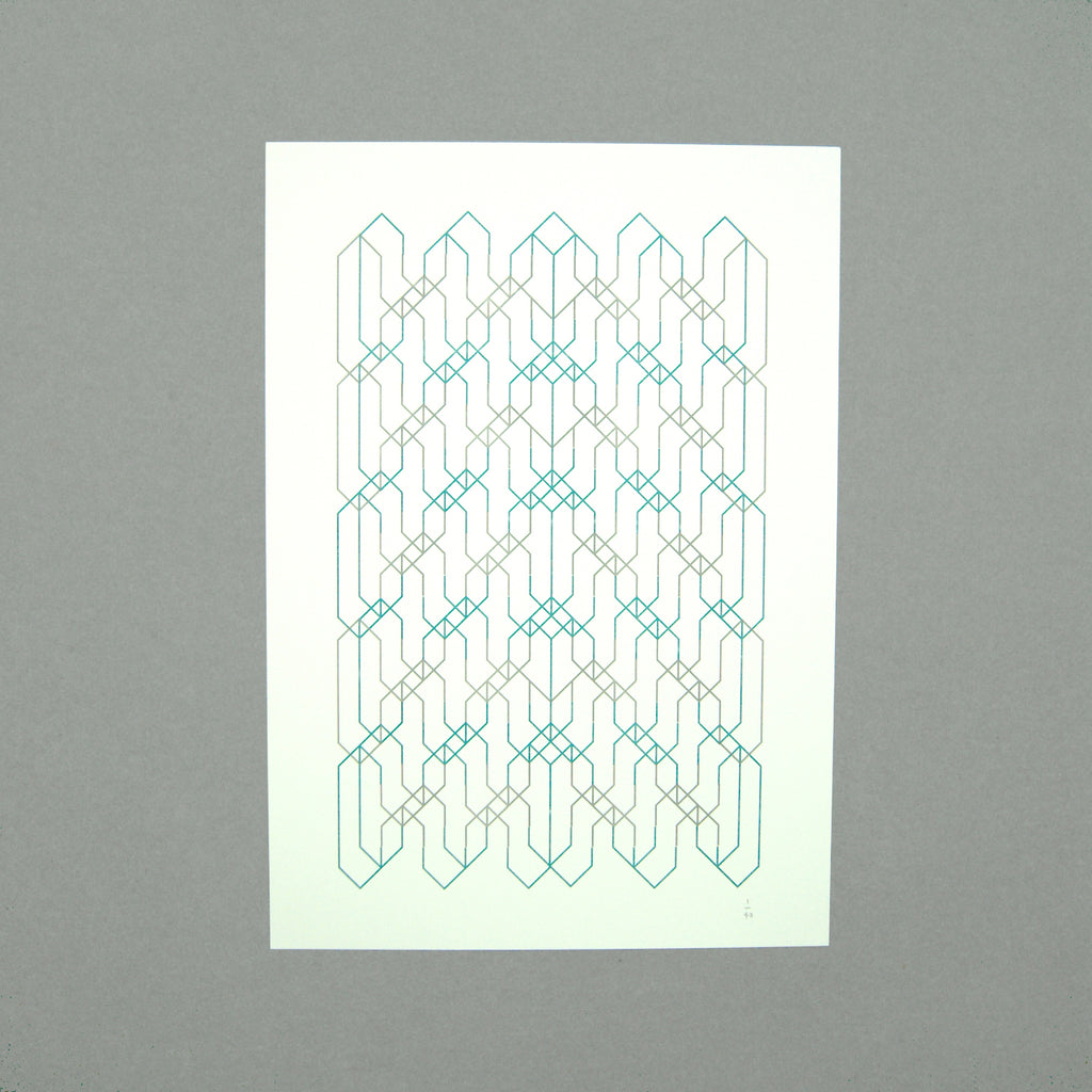 The Pattern Guild Collection 2014 tramlines pattern riso print
