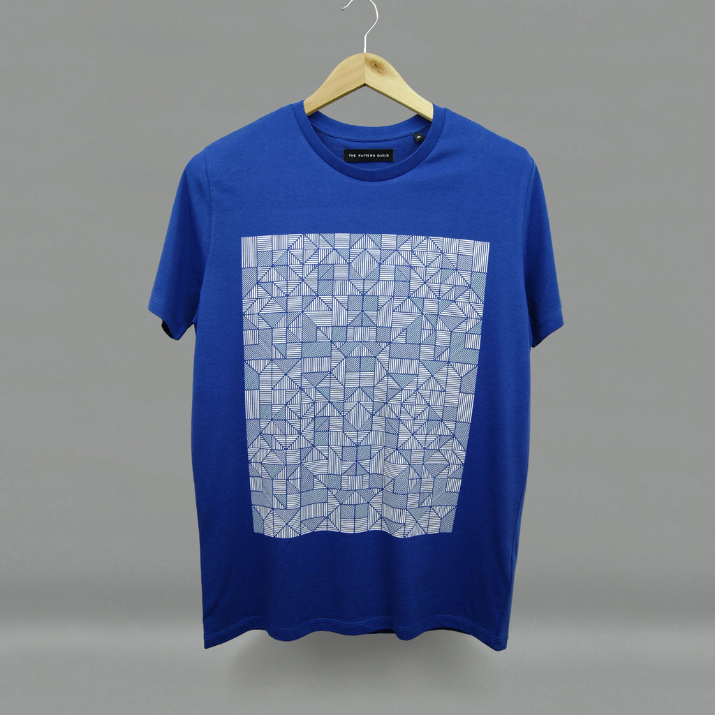 The Pattern Guild Collection 2015 lines pattern t-shirt blue