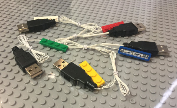 Universal 4 Led-Licht USB Beleuchtung Set Für lego Toy Steine Rund Lampe Typ M 