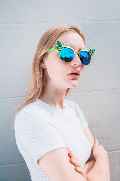 MAUDE Studio Petrol Emerald Sunglasses