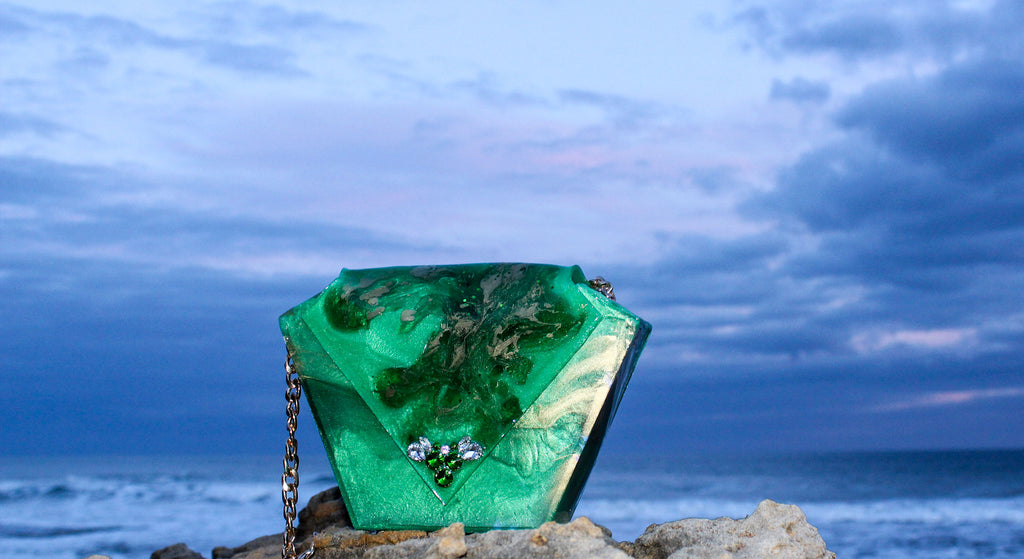 MAUDE Studio Resin Diamond Emerald Jewel