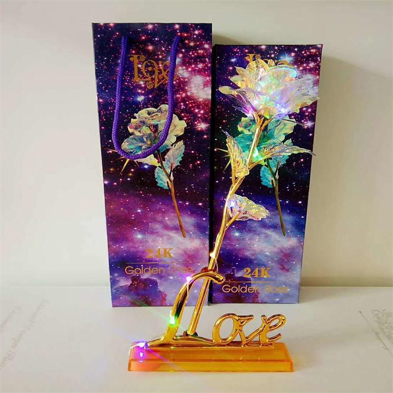 24K Gold Foil Forever Rose