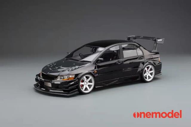 20C03-25 onemodel 1:18 Mitsubishi VOLTEX EVO IX Carbon bonnet Ver Black