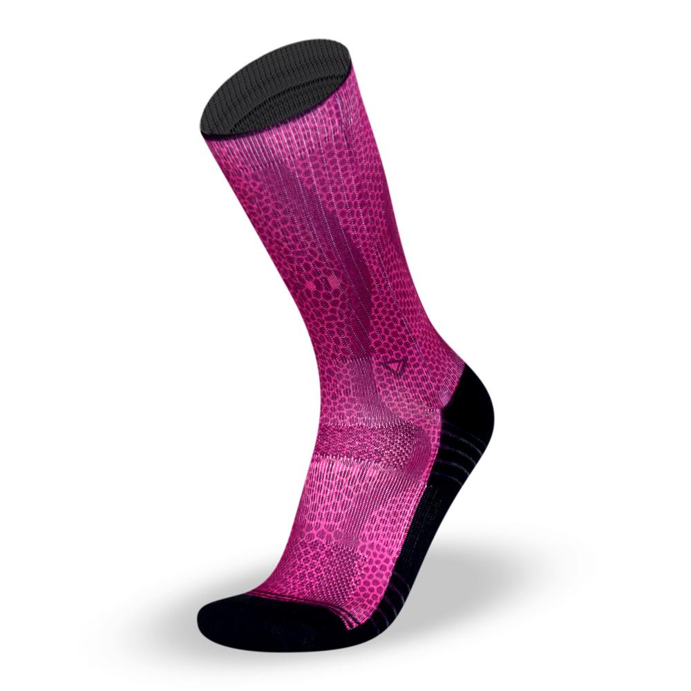RX0018 lithe pink mamba socks animalprint performance