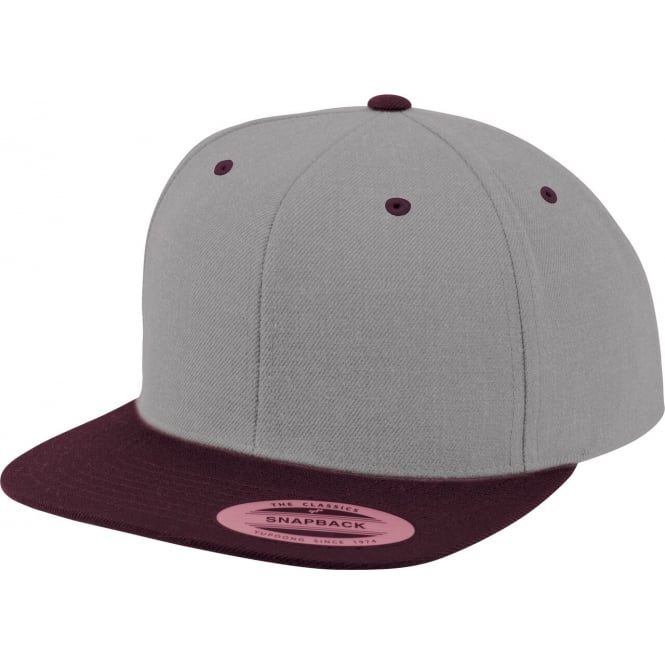 flexfit by yupoong the classic snapback 2 tone HeatherMaroon