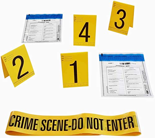 6m Tape,Evidence bags,Evidence photo Frames Cards. Crime Scene Do Not Cross Kit 