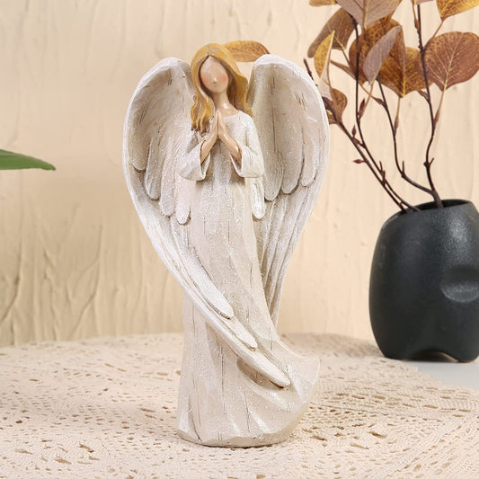 Hodao 8.9inch Resin Praying Angel Figurines for Gifts Home Decoration(Praying)