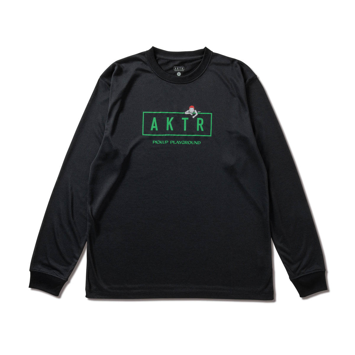 黒タタキSL/朱天黒 AKTR PUP LOGO L/S SPORTS TEE BK ロンT