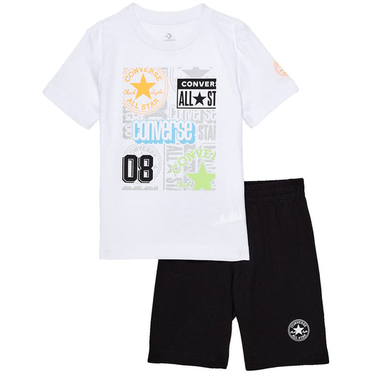 Image 1 of Logo All Over Print Tee & Shorts Set (Toddler)