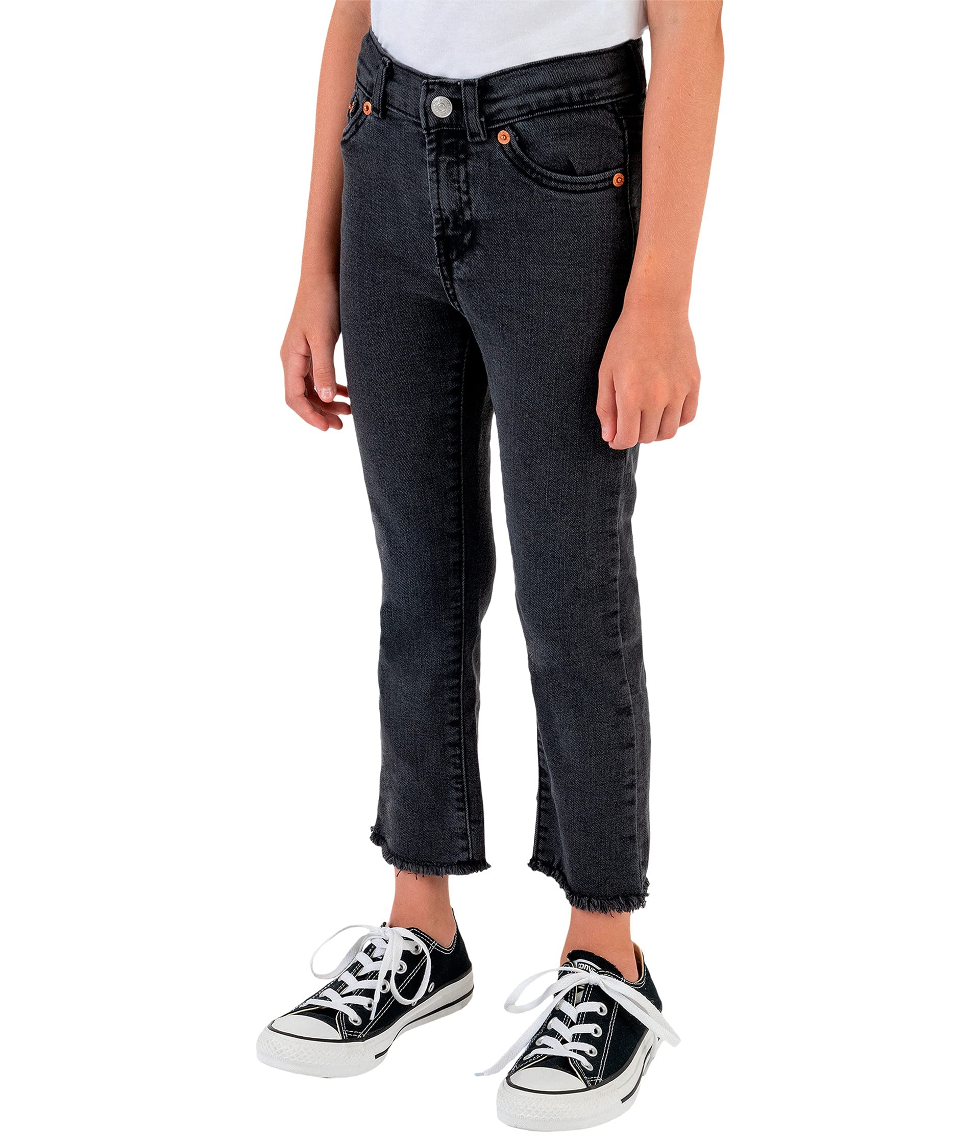 Image 3 of Ribcage Straight Ankle Jeans (Little Kids)