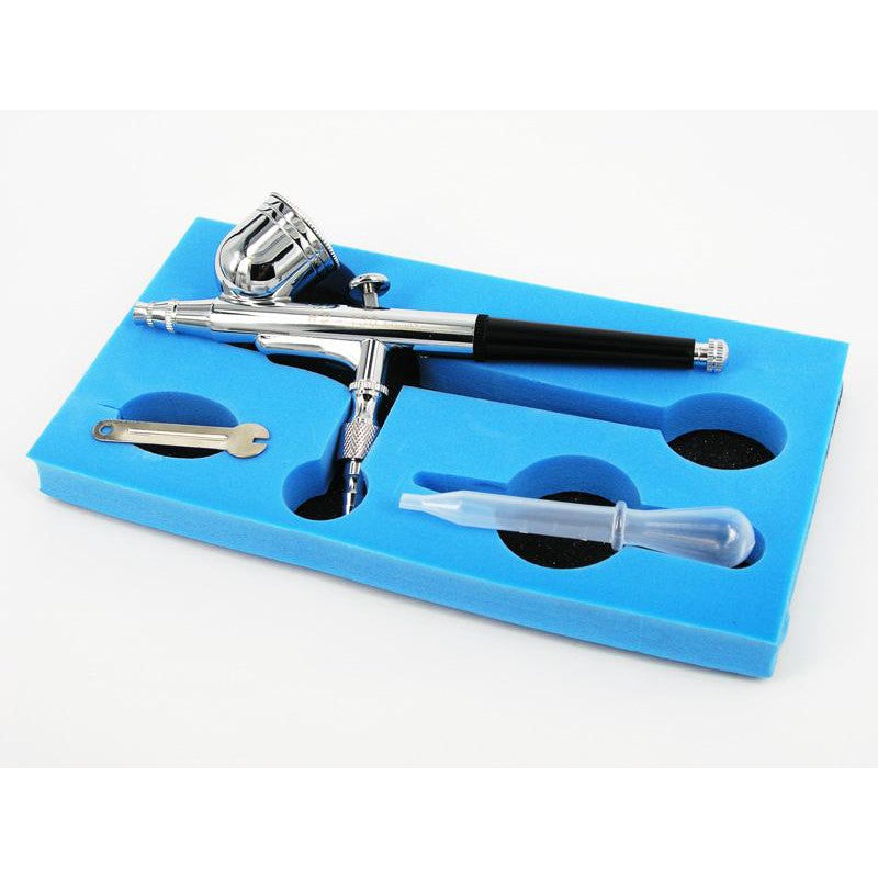 HAOSHENG AS196K Twin Cylinder Piston Airbrush Compressor Kit with Tank