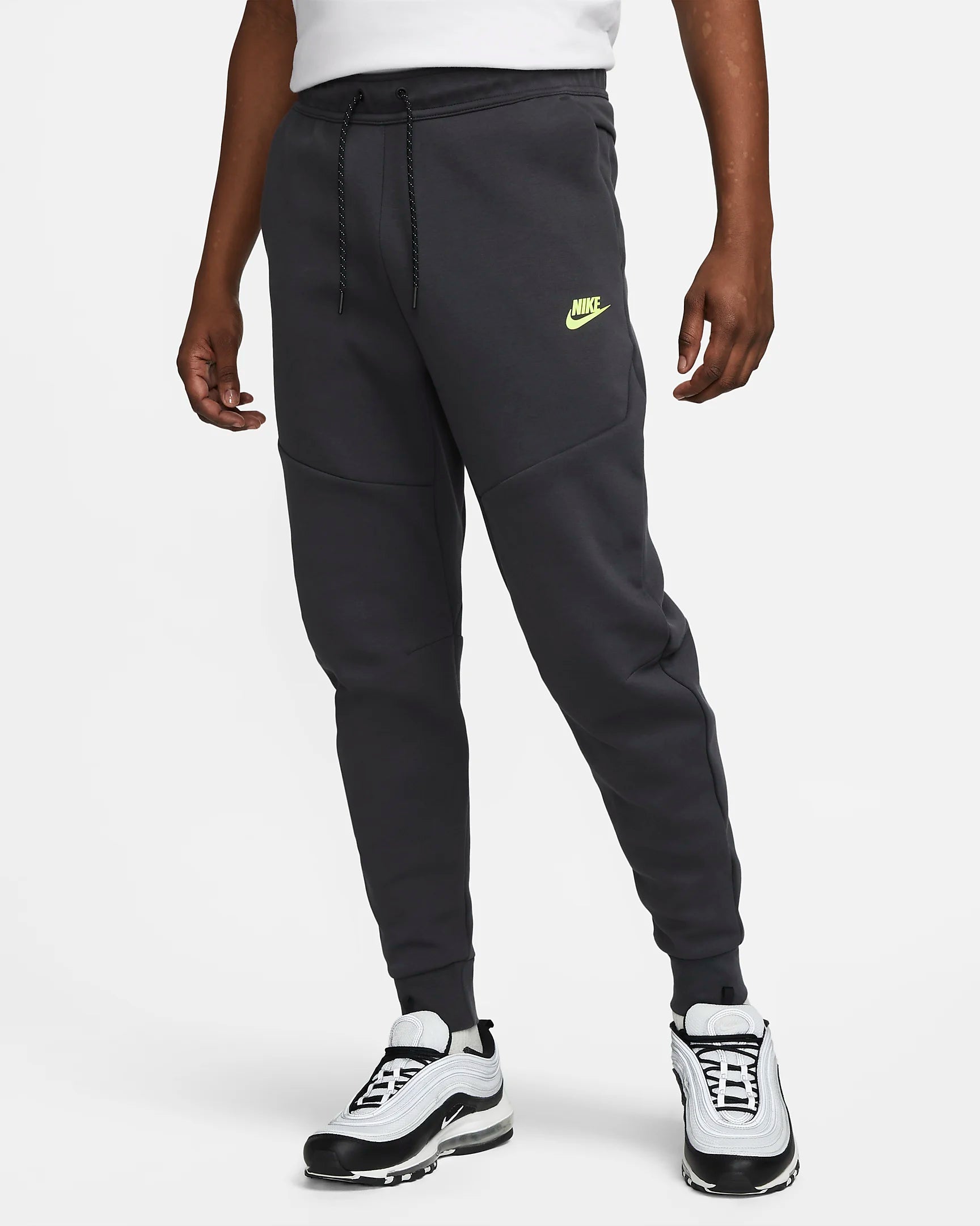 Pantalon Jogging Nike Sportswear Tech Fleece Gris/Vert – Footkorner
