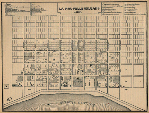 Nouvelle Orleans 1728 Map