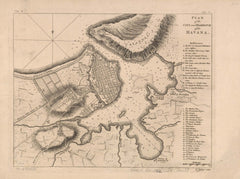 Map of Havana and the Harbor dated 1762