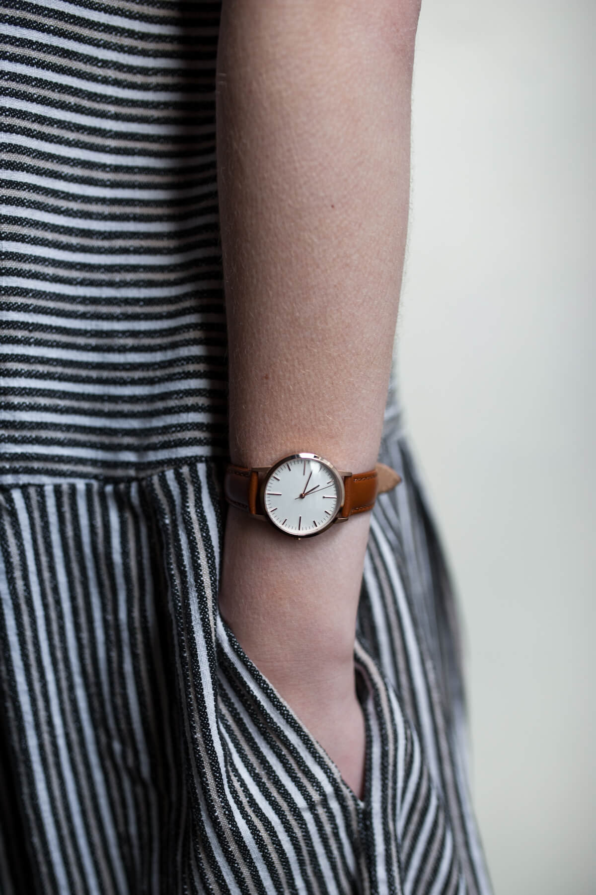 Rose Gold & Tan Ladies Watch - Emilie Szabo - Freedom To Exist Minimalist Watches