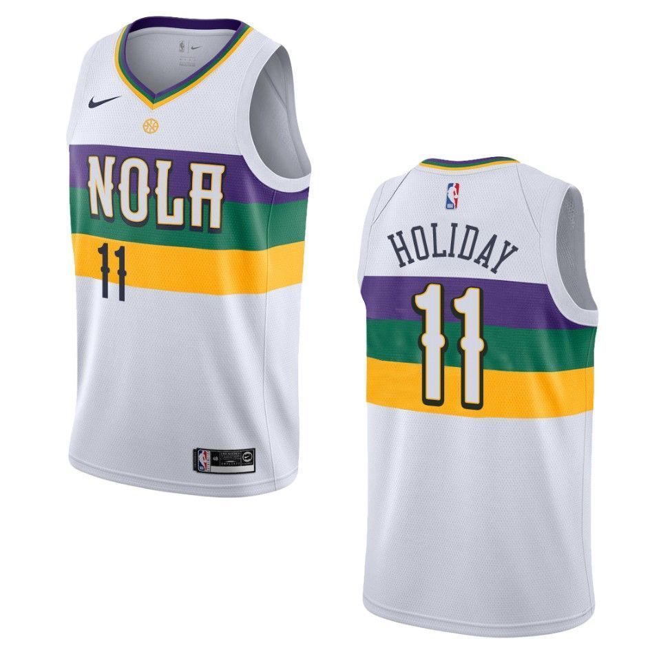 New Orleans 11 Jrue City Edition Swingman White 3D Jersey – Topeka Style