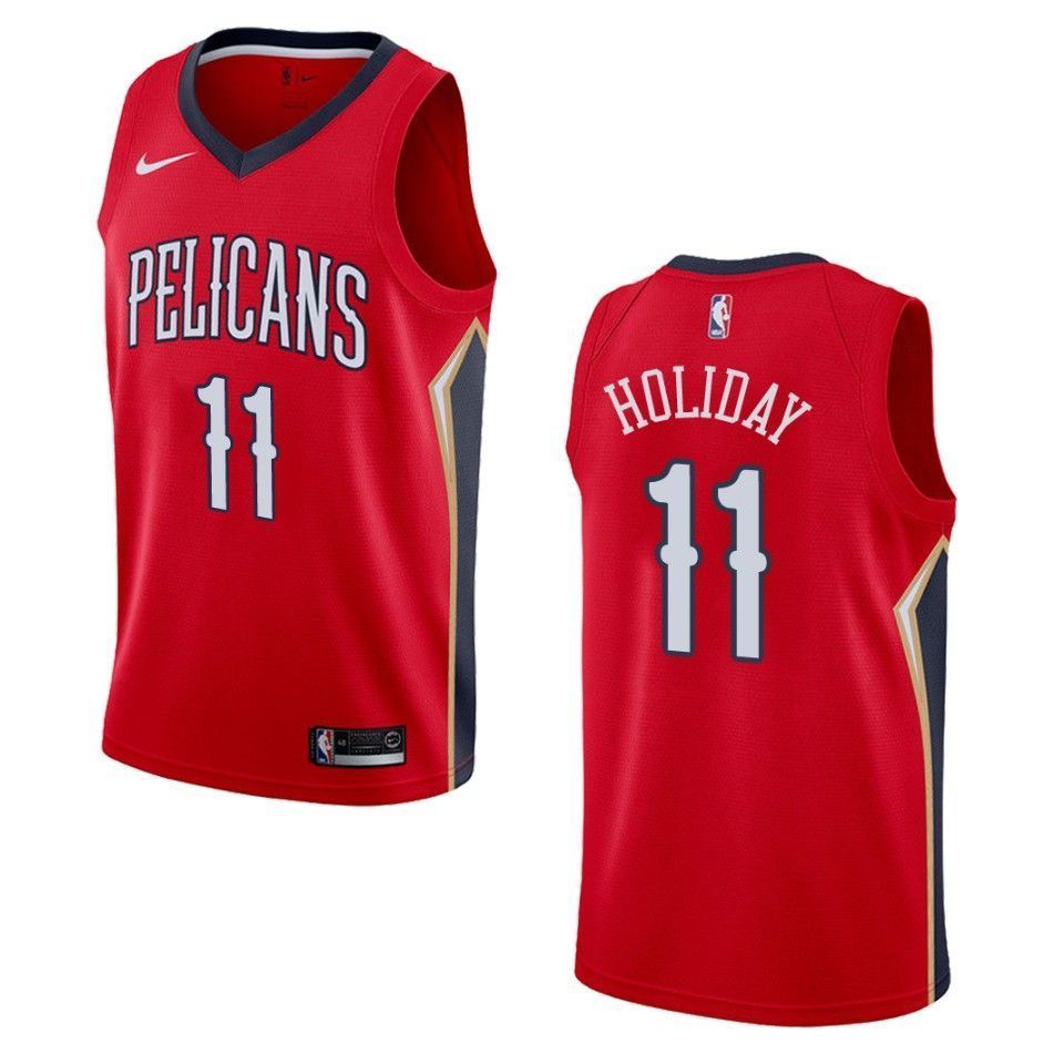 New Orleans 11 Jrue Holiday Statement Swingman Red 3D Jersey – Topeka Style