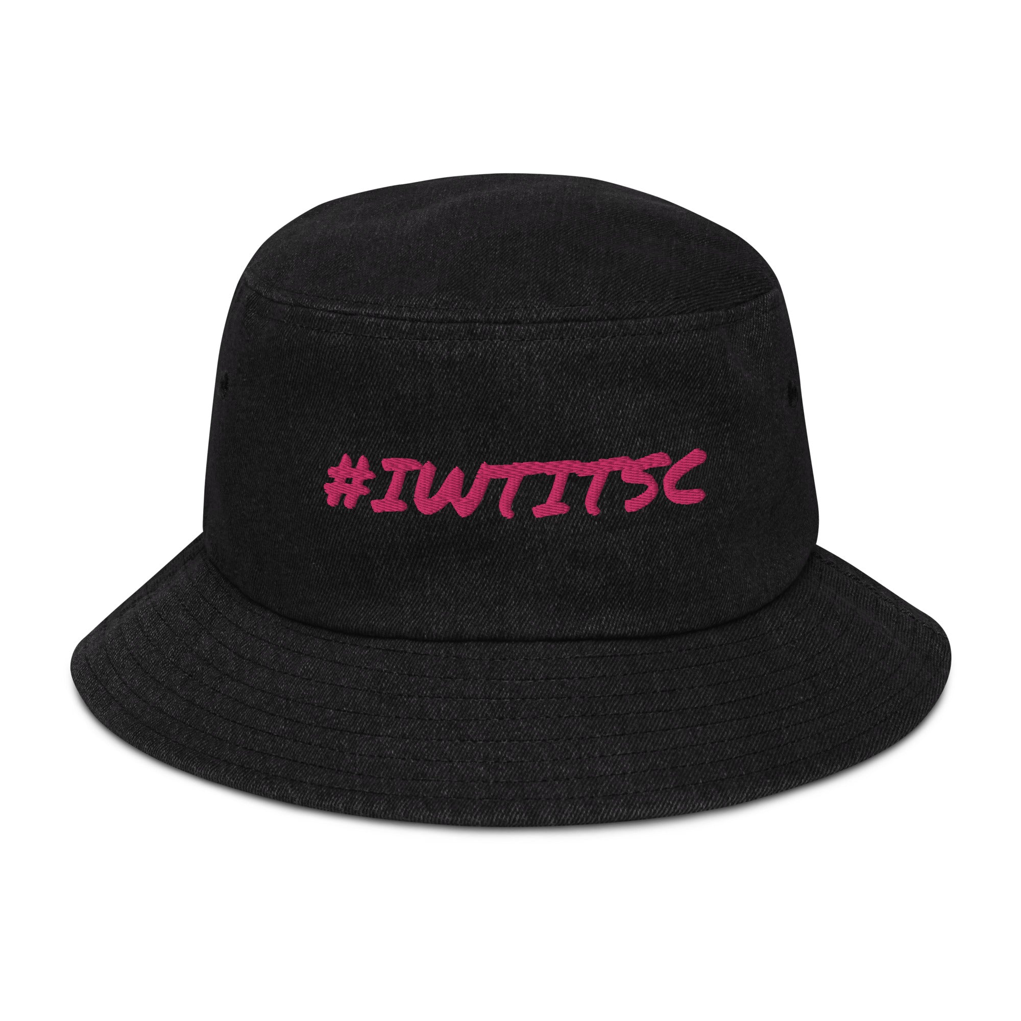 #IWTITSC Blk Denim bucket hat