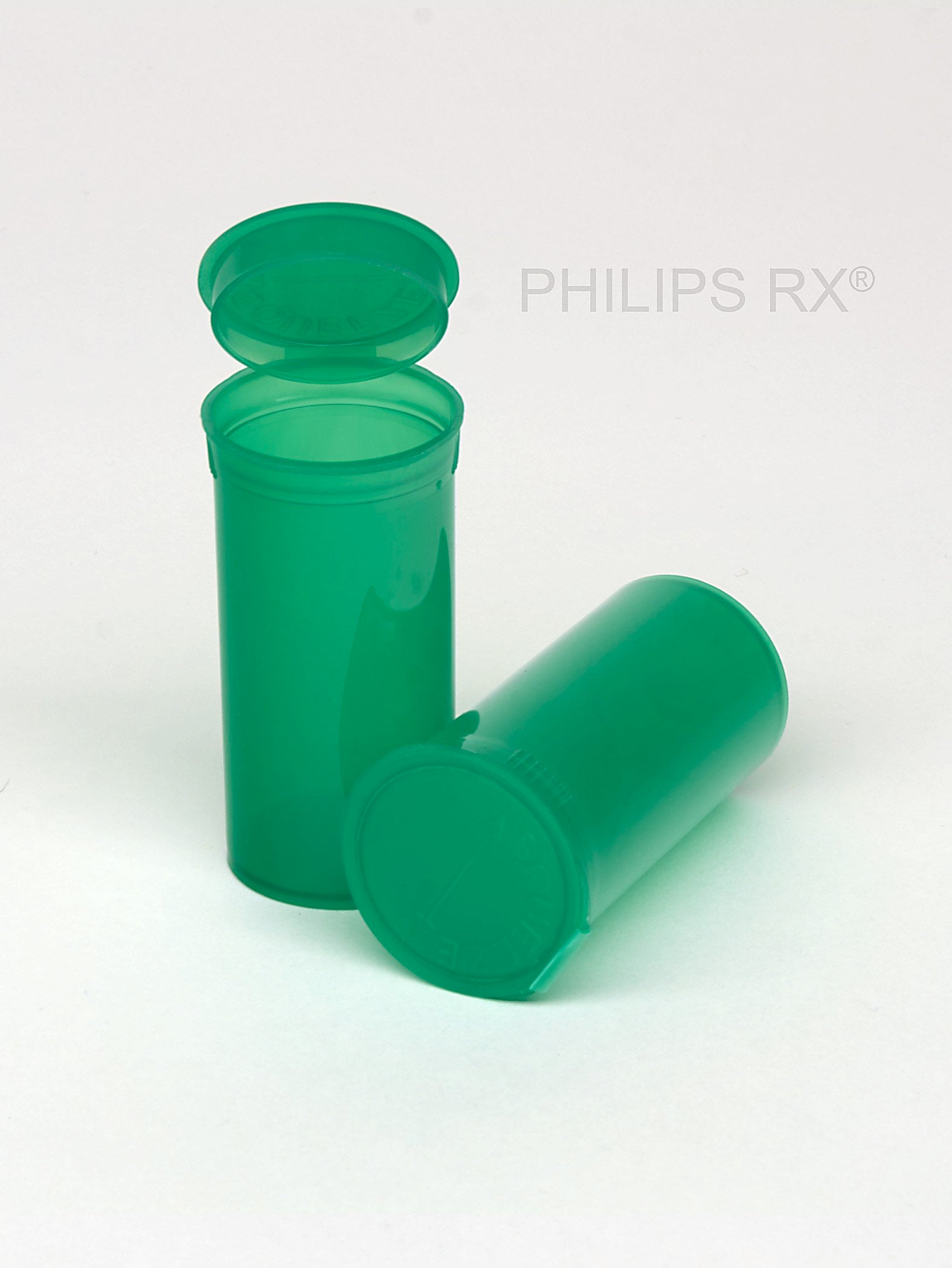 13 DRAM GREEN Squeeze Pop Top Prescription Bottle Medication Pill Stash Can Tube 
