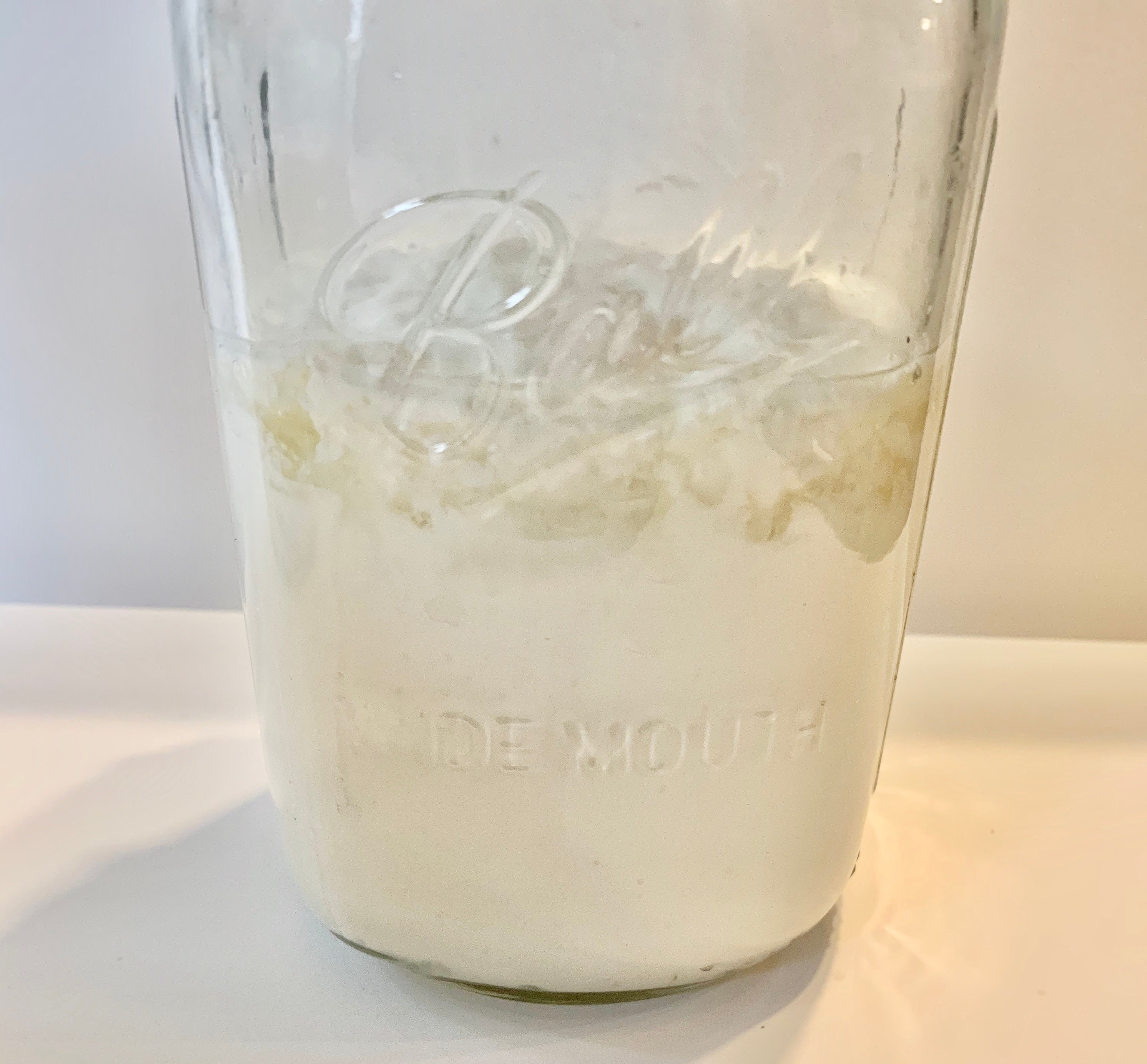 Multiple stirs milk kefir