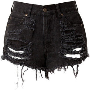Mystery DISTRESSED High Waisted Shorts / Sexy Denim Shorts For Summer: All Sizes