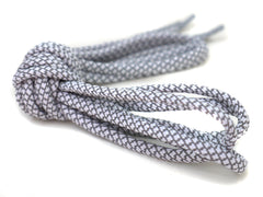 Fat Lace 3M Reflective Rope Laces White/Grey - 125cm