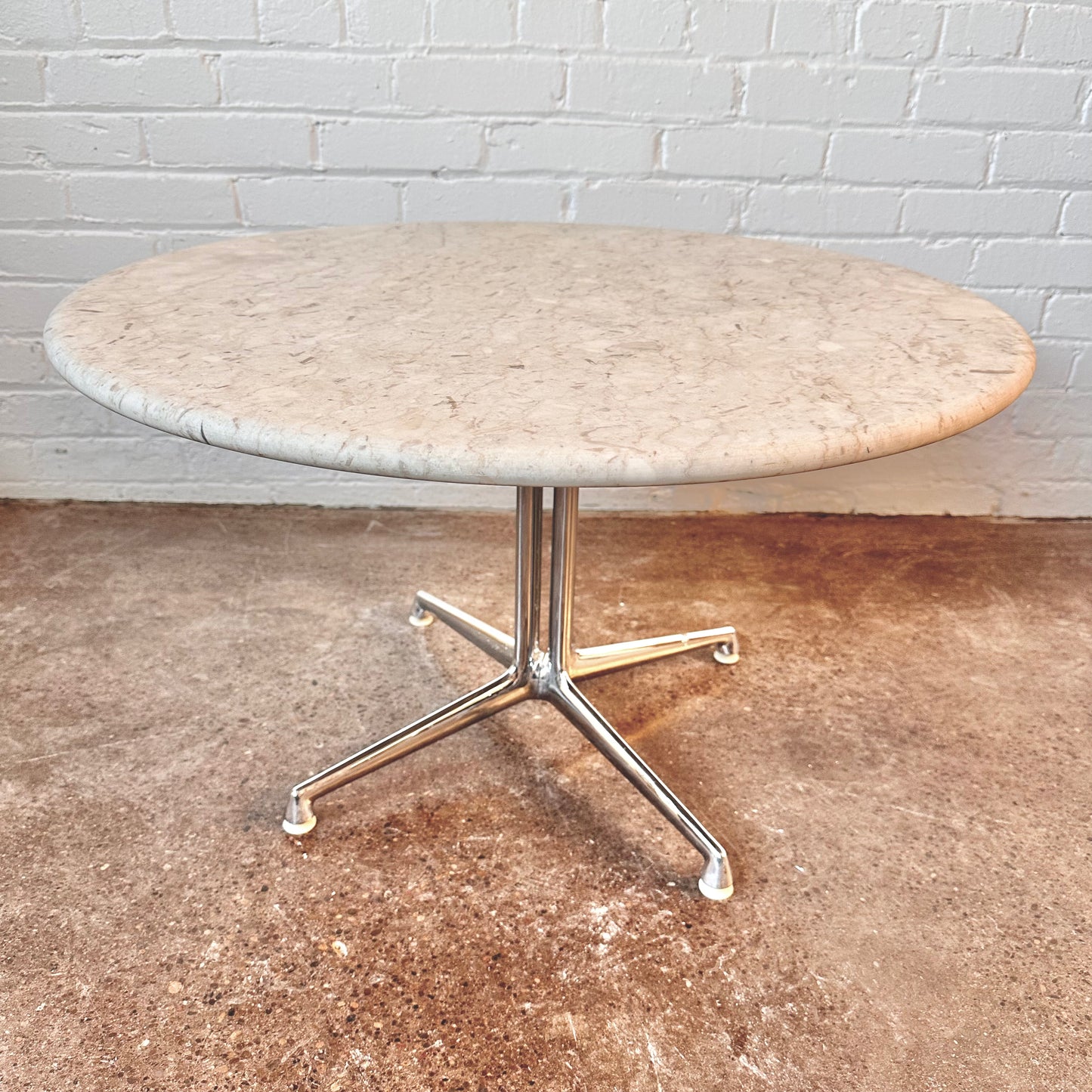 HERMAN MILLER EAMES LA FONDA ROUND STONE COFFEE TABLE