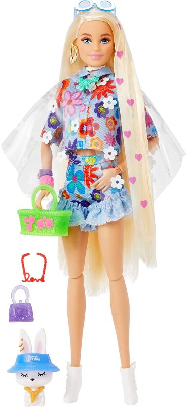 Barbie Extra Doll #12 in Floral 2-Piece Fashion & Accessories, with Pe|  Campa's Toy Shop