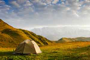 Hiking tent in Iceland