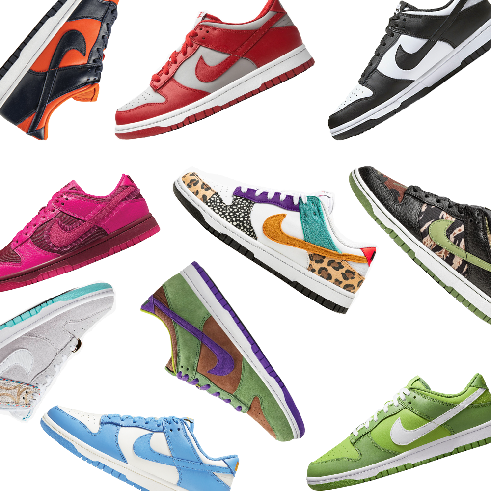 list of nike dunks