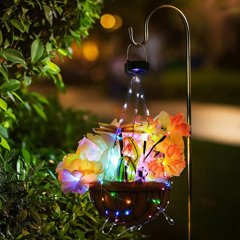 solar basket lights