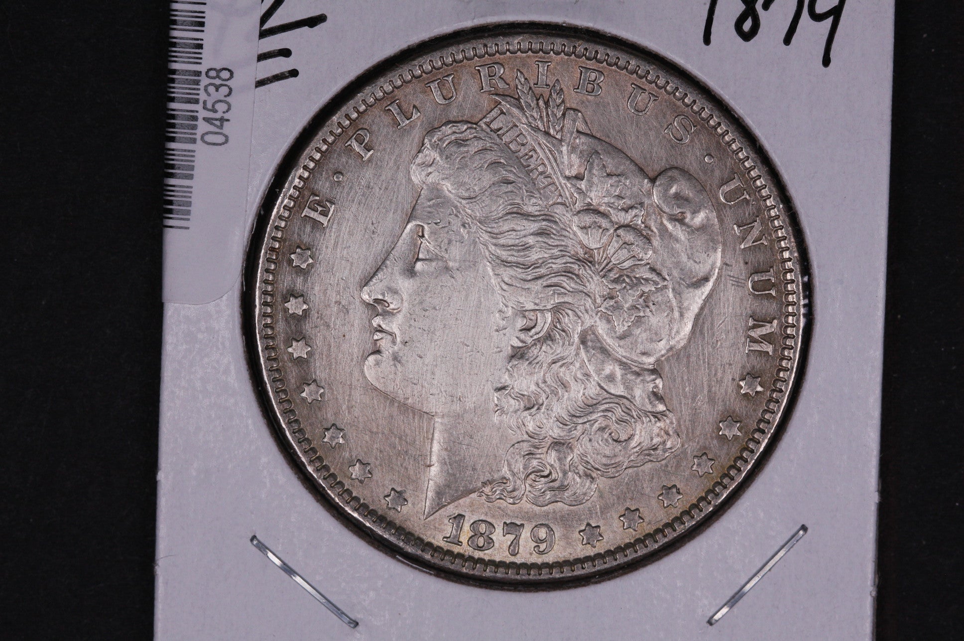 Snel deur Vereniging 1879 Morgan Silver Dollar, Extra Fine Plus Circulated, Wizzed, Conditi