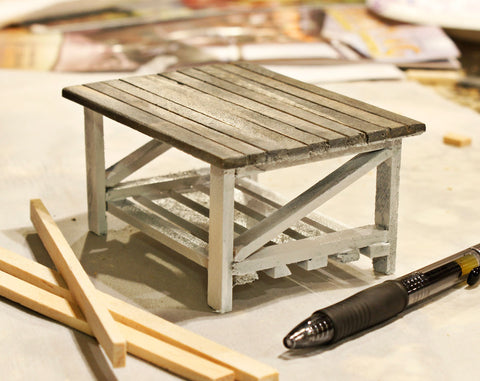 miniature rustic chic coffee table
