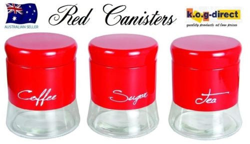 red tea and coffee containers