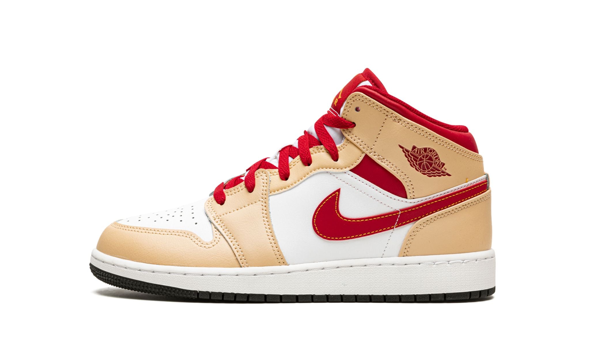 Air Jordan 1 Mid Beige Red (GS) – SHELF