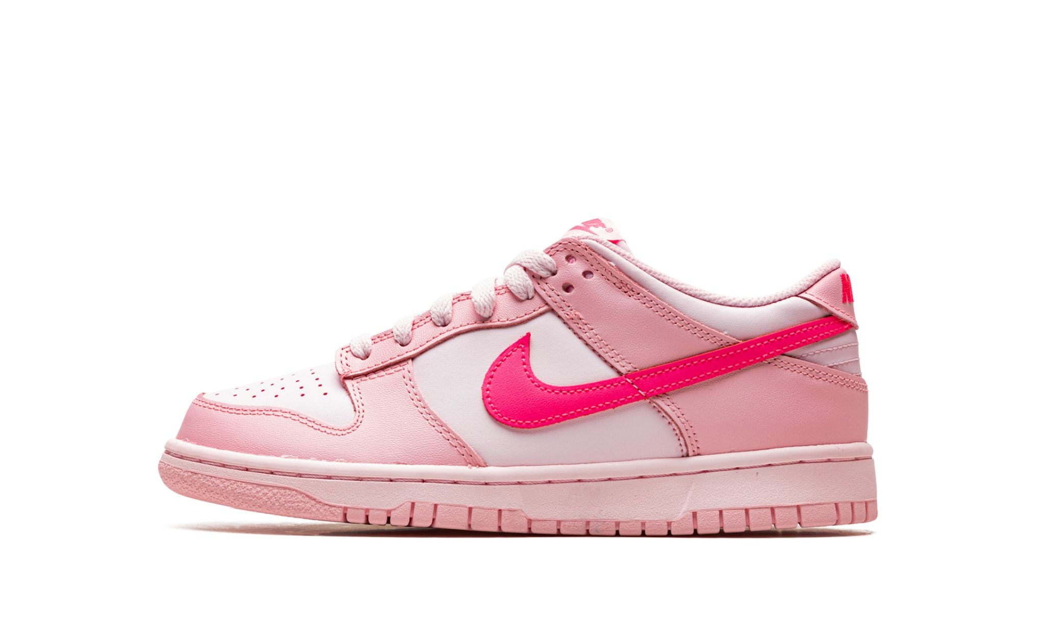 pink and white nike dunks