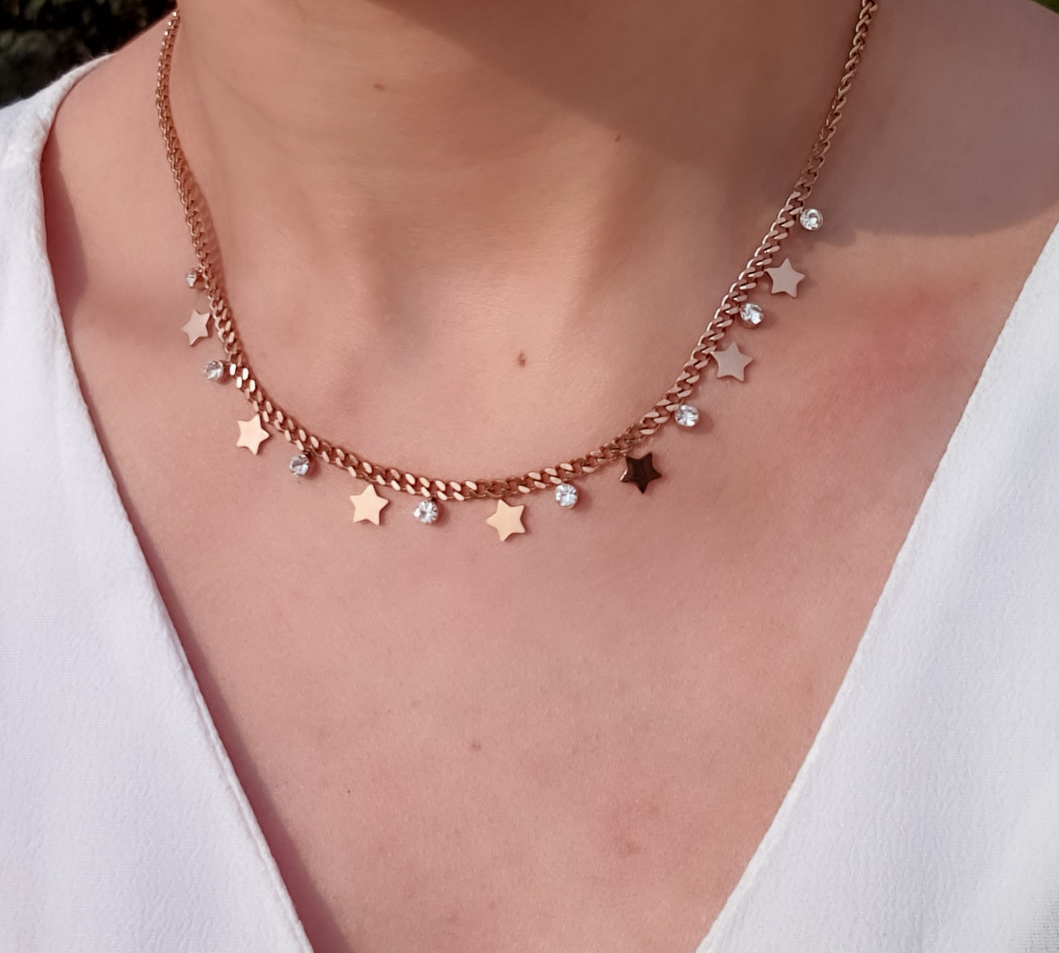 drop star necklace