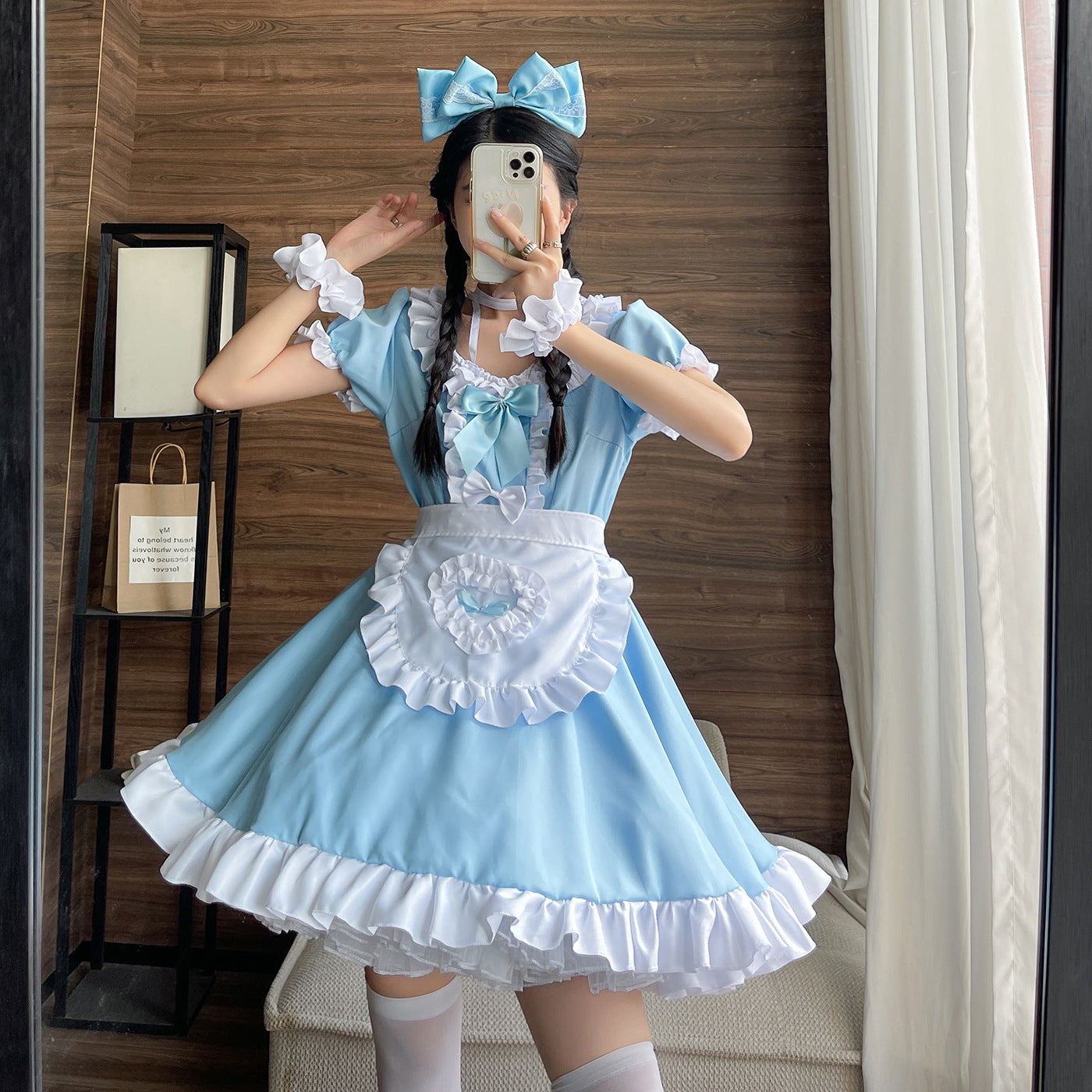 L] ロリータ メイド服 コスプレ フルセット コスチューム ハロウィン