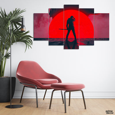 Ronin At Avengers Sunset (5 Panel) Movie Wall Art